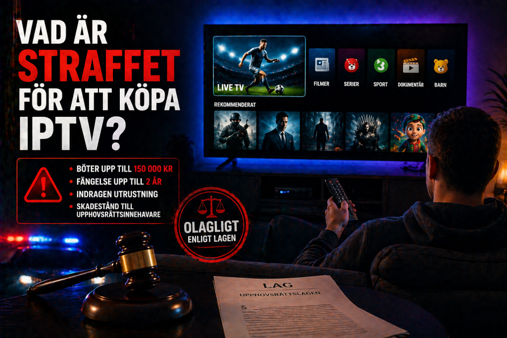 vad är straffet för att köpa iptv