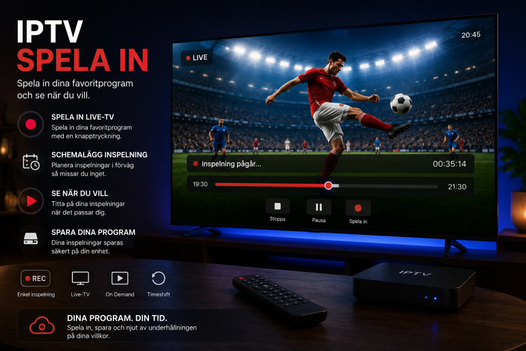 iptv spela in